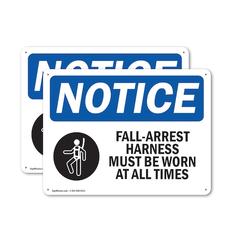 Signmission 10 in Height, 14 in Width, Plastic, Rectangle OS-2PACK-NS-P-1014-L-12475